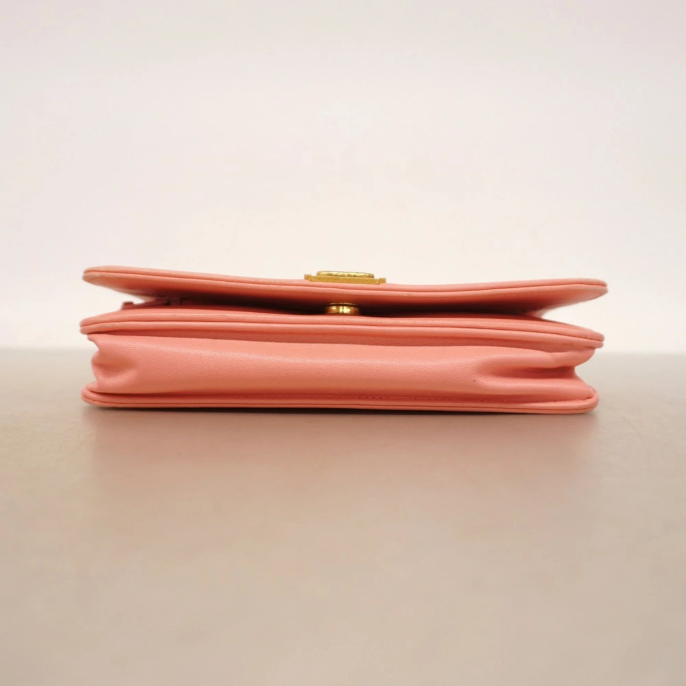 CHANEL Pink Lambskin Leather Wallet - Picture 3 of 11